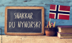 pizarra aprender noruego por enfermería en Noruega