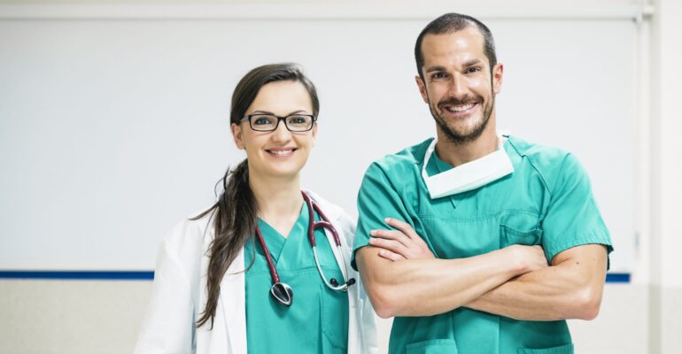 happy smiling Spanish nurses in Norway